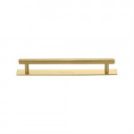 M Marcus Heritage Brass Knurled Design Cabinet Pull with Plate 128mm Centre to Centre